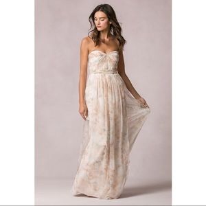 Jenny Yoo Nyla blush convertible chiffon gown
